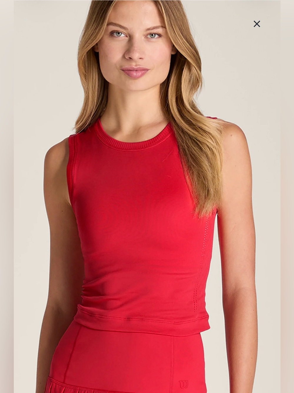 Wilson Pro Seamless Tank Infrared Red M Tennis Athletic Performance Top